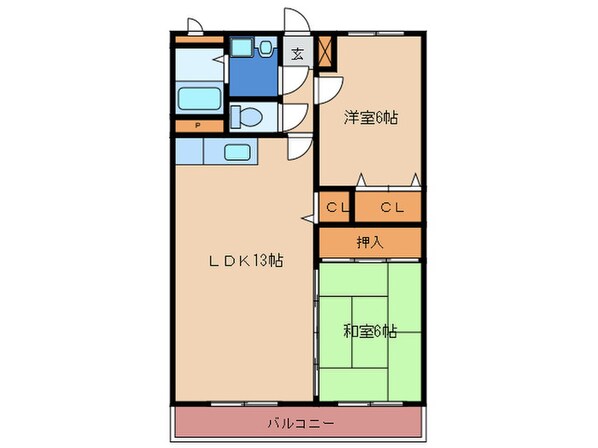 エスポワ－ル２１の物件間取画像